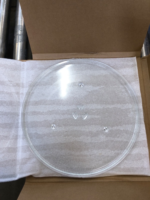 Photo 2 of 14.5" WB49X10063 Microwave Glass Plate Replacement by AMI PARTS for G.E Microwave Glass Turntable Plate Replaces WB39X10038 WB49X10193 14.2IN