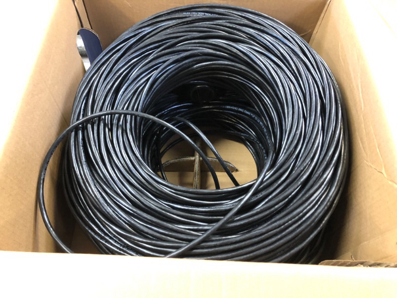 Photo 3 of celertec CAT6 Ethernet Cable, 1000ft, 23AWG Solid Bare Copper, Unshielded Twisted Pairs(UTP), 550MHz, ETL Listed &CMR Riser Rated, Indoor, Bulk Ethernet Cable, Pull Box -Black