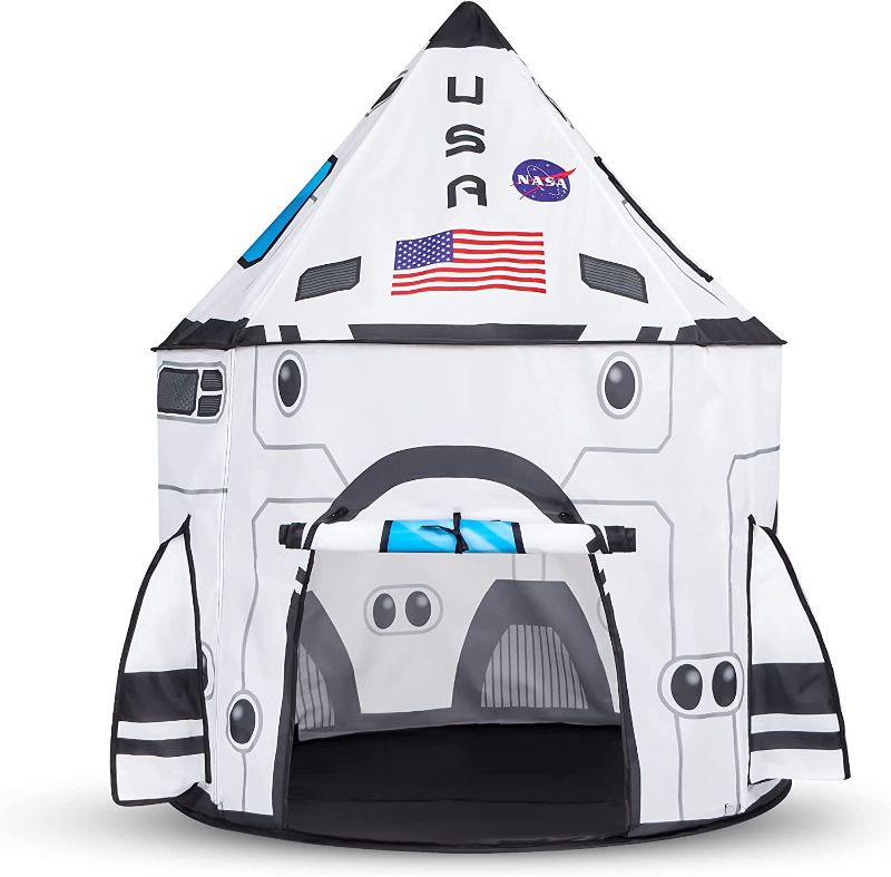 Photo 1 of JOYIN Rocket Ship Play Tent Pop up Play Tent Kids Indoor Outdoor Spaceship Playhouse Tent Set
