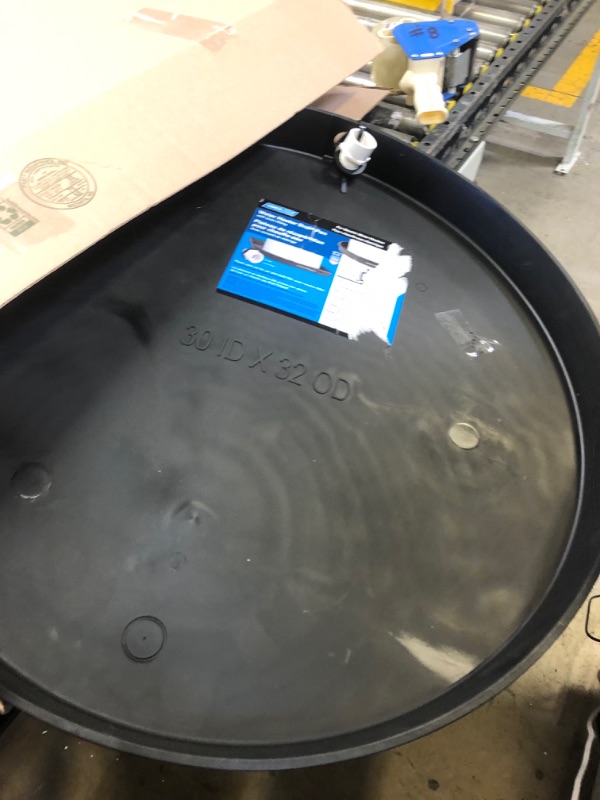 Photo 3 of Camco Water Heater Drain Pan | 2 ½-inch Pan Depth with a 32-inch (OD) and 30-inch (ID) | (11420) PVC Fitting 30" ID