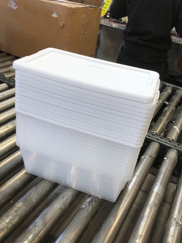 Photo 2 of STERILITE Storage Box 13.5" X 8.3" X 4.8", 6 Qt. Clear - Pack of 12
