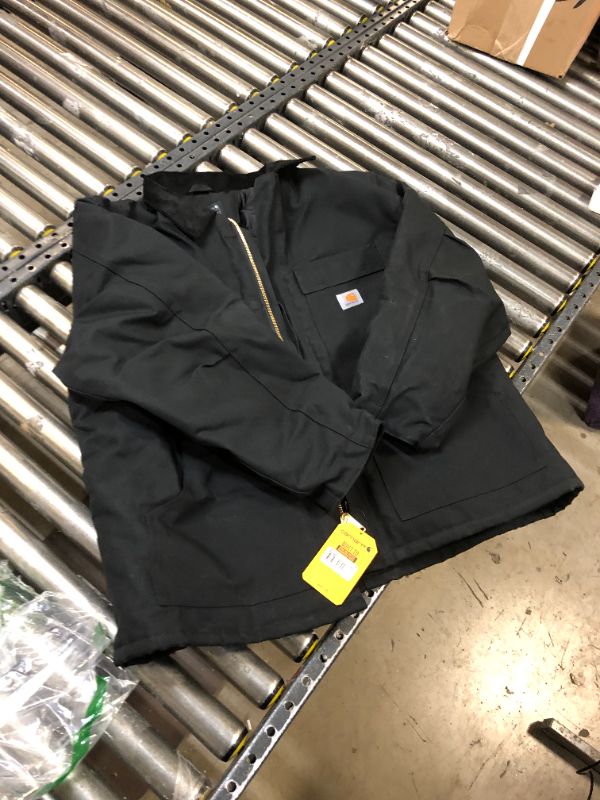 Photo 2 of Carhartt Men's Loose Fit Firm Duck Insulated Traditional Coat XX-Large Black