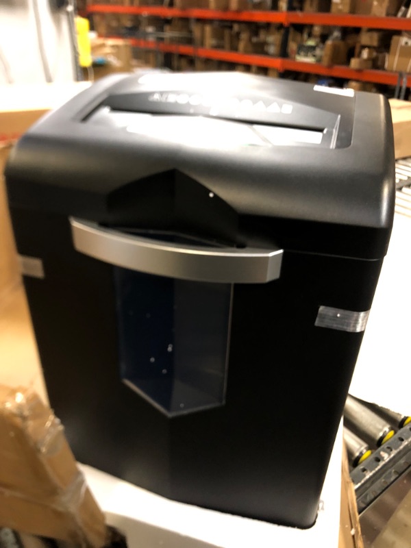 Photo 2 of Bonsaii Heavy Duty Paper Shredder, 24-Sheet 60-Minute Commercial Office Shredder with 7 Gallons Pullout Basket, High Security Credit Cards/Staples/Clips Mail Shredder, 4 Casters(C144-D) 60-Minute Crosscut NEW - OPEN BOX