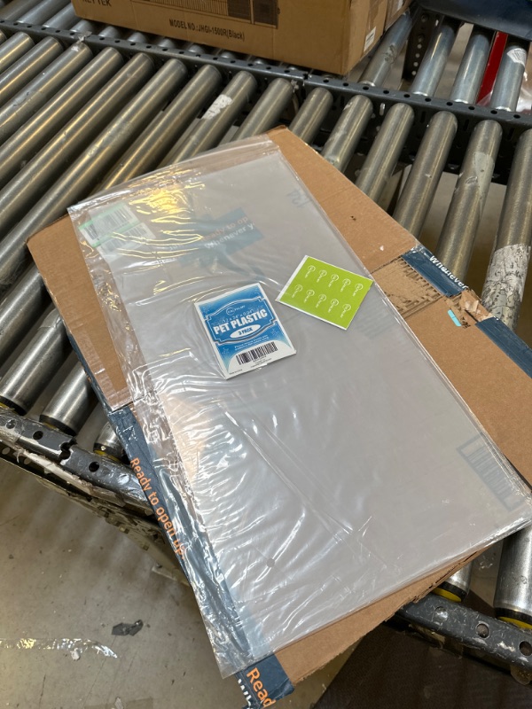 Photo 1 of 3 Pack PET Sheet Panels - 12" x 24" x 0.04" Clear Acrylic Sheet-Quality Shatterproof, Lightweight, and Affordable Glass Alternative Perfect for Poster Frames, Counter Barriers, and Pet Barriers.
