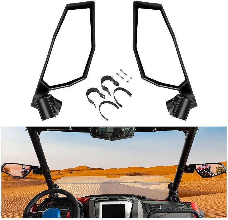Photo 1 of A & UTV PRO Side View Mirrors, Adjustable Break Away Folding Side by Side Rear View Mirror Compatible with 2020-2022 Polaris RZR Pro Ultimate XP/4 Premium LE Accessories,Replace OEM #2883762 (ONLY COMES WITH ONE SIDE)
