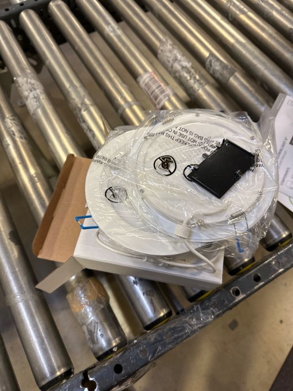 Photo 1 of Sunco Lighting 6 Inch Ultra Thin LED Recessed Ceiling Lights, Smooth Trim, 4000K Cool White, Dimmable, 14W=100W, Wafer Thin, Canless with Junction Box - Energy Star 2 Pack
