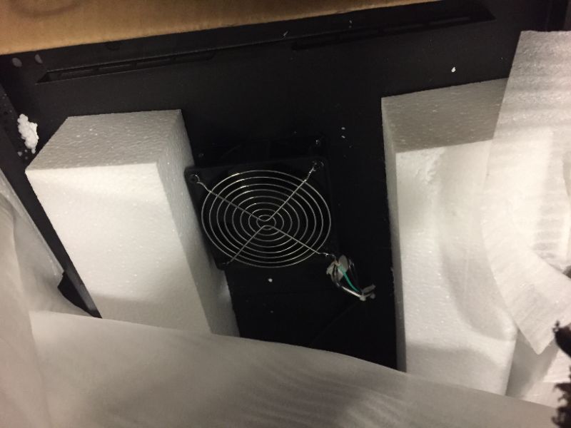 Photo 3 of RackPath 12U Performance Wall Mount Server Cabinet Network Rack Enclosure, Quiet Cooling Fan, Locking Glass Door, Black