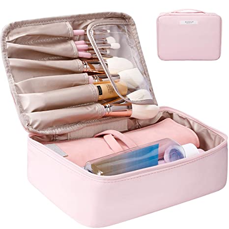 Photo 1 of Docolor Travel Makeup Bag Water-resistant Toiletry Cosmetic Bag Travel Makeup Organizer for Accessories, Shampoo, Full Sized Container