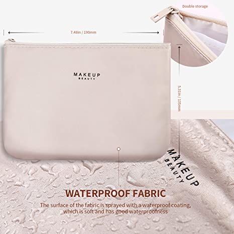 Photo 2 of Docolor Travel Makeup Bag Water-resistant Toiletry Cosmetic Bag Travel Makeup Organizer for Accessories, Shampoo, Full Sized Container