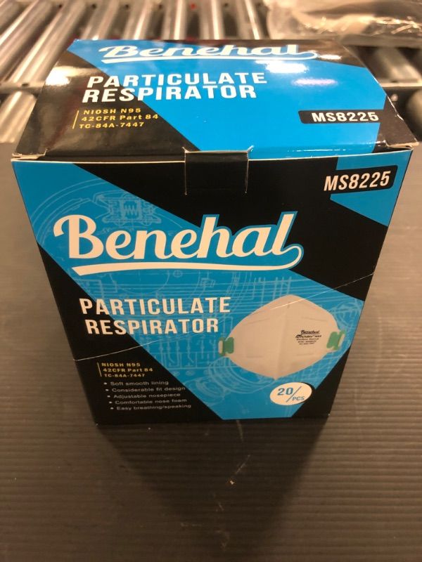 Photo 1 of LotFancy NIOSH N95 Mask, 20PCS Particulate Respirator, N95 Face Mask for Construction, Cleaning, Disposable Air Filter Masks against Dust, Pollution, Particle, Smoke