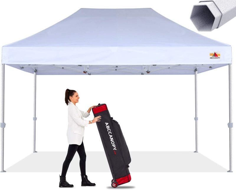 Photo 1 of ABCCANOPY Commercial Ez Pop Up Canopy Tent 10x15 Premium-Series, White
