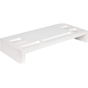 Photo 1 of  Kate and Laurel Briggs Wood Monitor Riser Desk Organizer, White