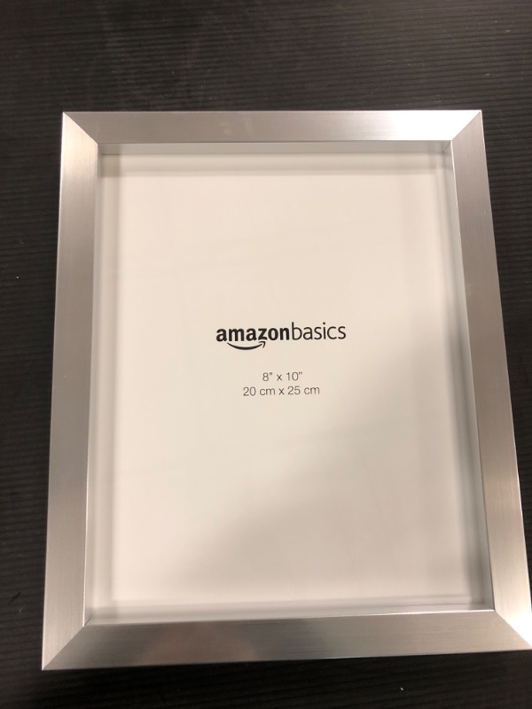 Photo 2 of Amazon Basics Photo Picture Frame - 8" x 10", Nickel 