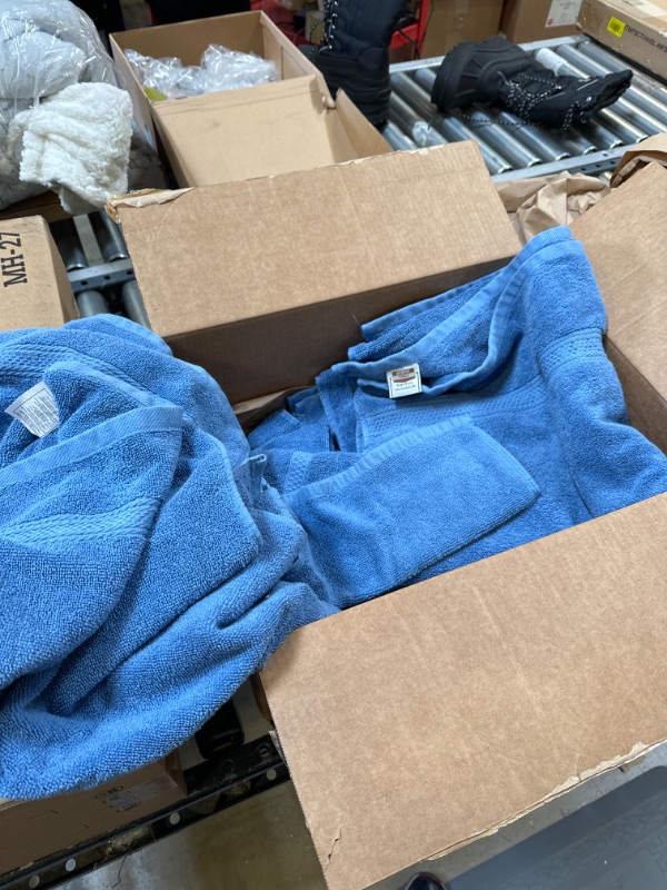 Photo 1 of 4 Hand Towels, 2 small towels, and 2 Bath Towels - Blue - used clean before using 
