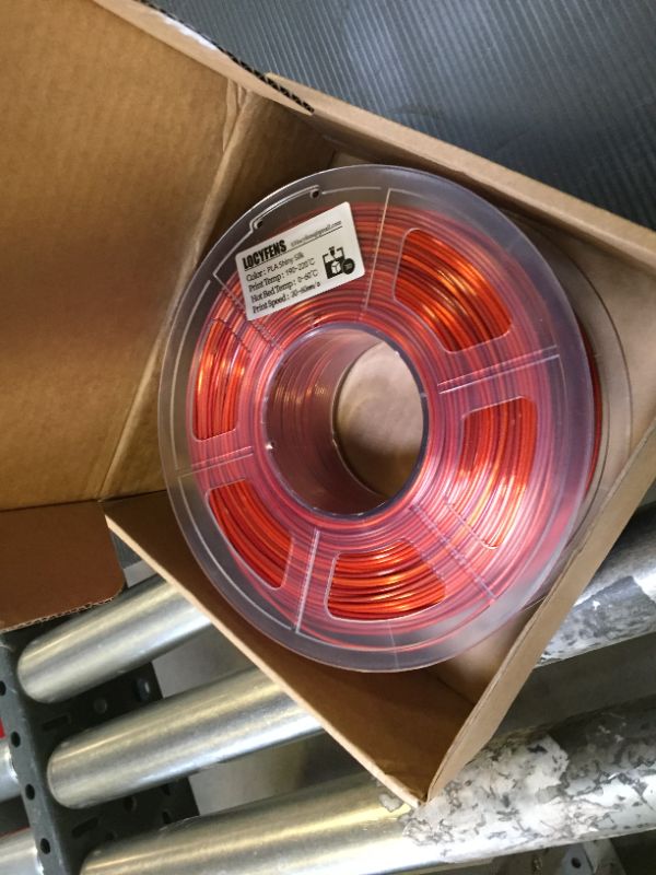 Photo 2 of Silk PLA Filament, 3D Printer Filament Silk Gold Shiny Red PLA Filament 1.75mm +/- 0.02mm, 3D Printing Filament 1kg/2.2lbs C- Red Gold