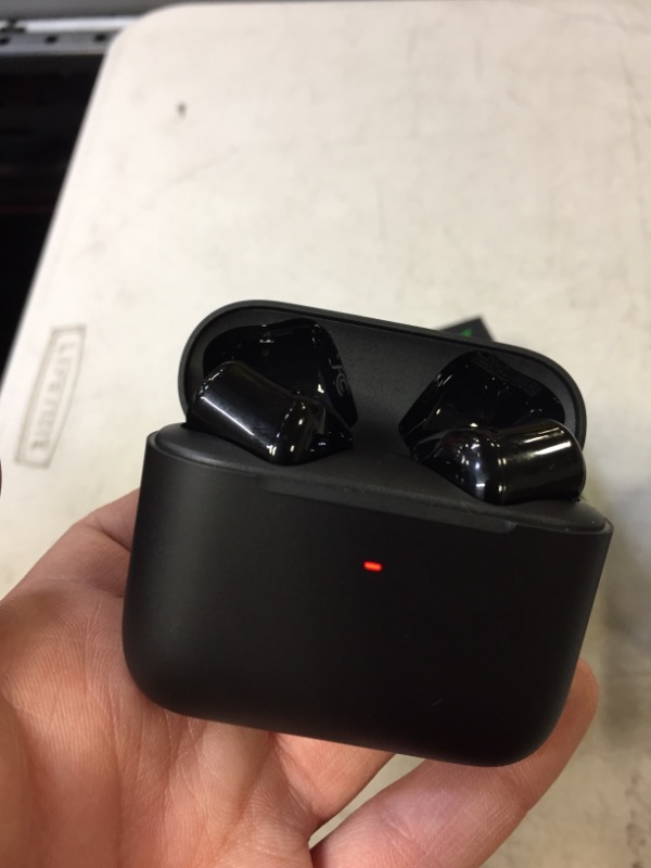 Photo 2 of Razer Hammerhead True Wireless X Earbuds: Custom-Tuned 13mm Drivers - Bluetooth 5.2 w/Auto-Pairing - 60ms Low-Latency Gaming Mode - Touch Enabled - Mobile App Customization - Classic Black TW X Earbuds USED - UNABLE TO TEST