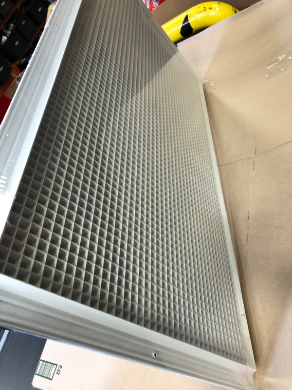 Photo 2 of 20" x 36" or 36" x 20" Cube Core Eggcrate Return Air Grille - Aluminum Rust Proof - HVAC Vent Duct Cover - White [Outer Dimensions: 22.75] 20 x 36 Return Grille