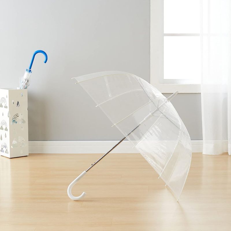 Photo 1 of Amazon Basics Clear Bubble Umbrella, Round, 34.5 inch
