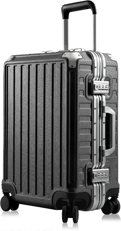 Photo 1 of LUGGEX Hard Shell Carry On Luggage with Aluminum Frame - 100% PC No Zipper Suitcase - 4 Metal Corner Hassle-Free Travel (Hard Case Suitcase)
