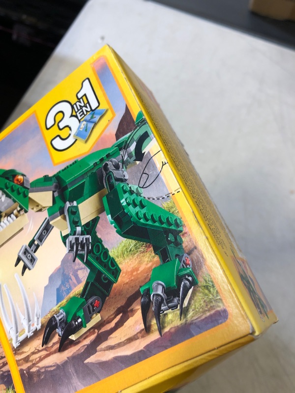 Photo 3 of LEGO Creator Mighty Dinosaurs Build It Yourself Dinosaur Set, Pterodactyl, Triceratops, T Rex Toy 31058
NEW - SEALED  - BOX DAMAGED 