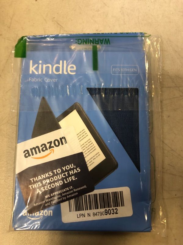 Photo 2 of Kindle Fabric Cover - Cobalt Blue (10th Gen - 2019 release only—will not fit Kindle Paperwhite or Kindle Oasis).
