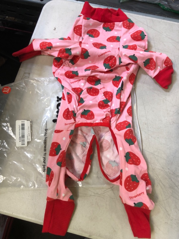 Photo 1 of DOG STRAWBERRY ONESIE XLARGE