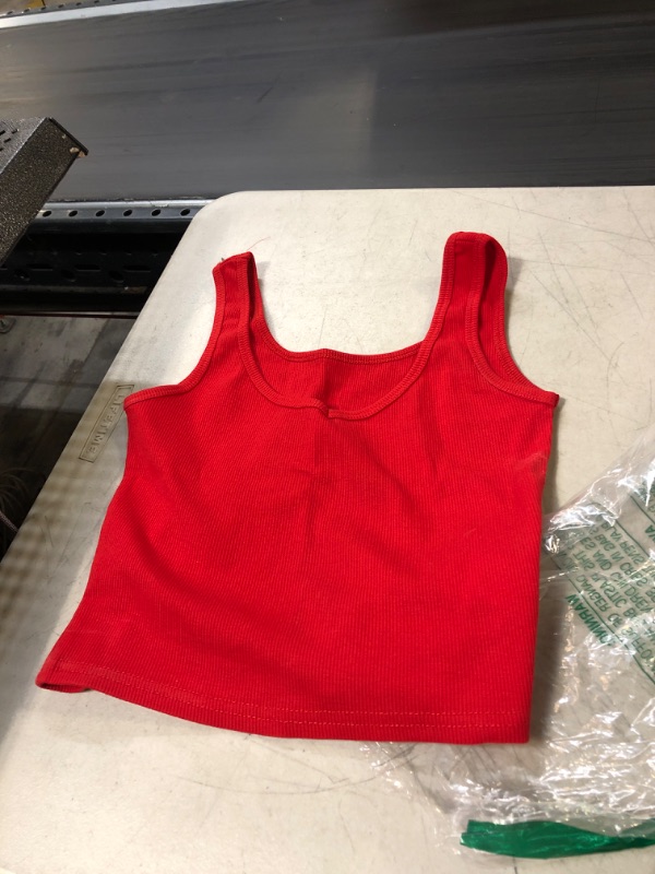 Photo 1 of RED TANK TOP CROP TOP ( SIZE: SMALL ) 