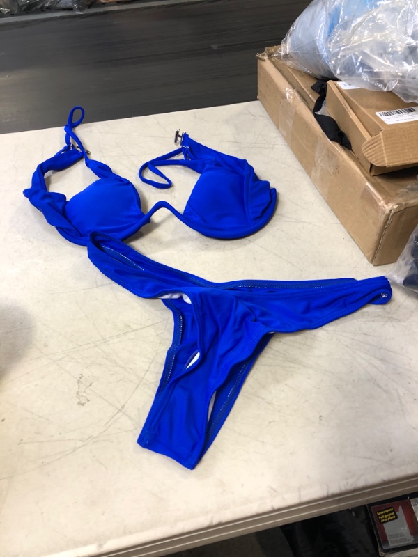 Photo 1 of 2 PC NAVY BLUE BIKINI ( MED) 