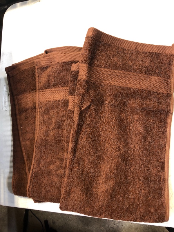 Photo 1 of 16" x 29" 3 Pack Brown Towels 