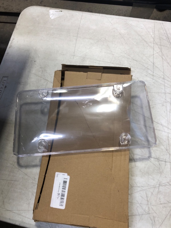 Photo 1 of 2 PCK SMOKED CLEAR LICENSE PLATE FRAME COVER