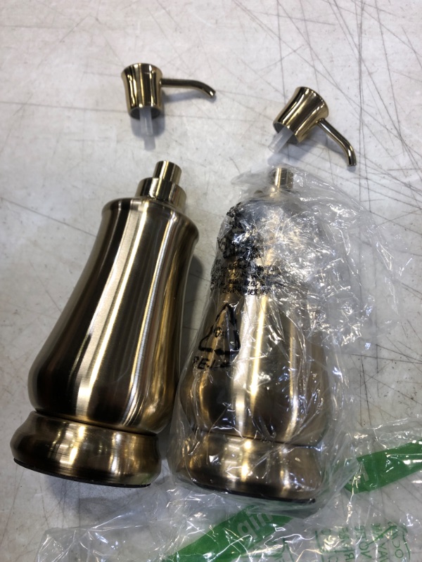 Photo 1 of 2 PCS SOAP DISPENSER GOLD