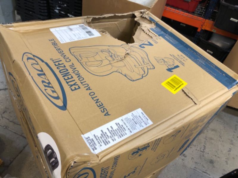 Photo 3 of Graco Extend2Fit Convertible Car Seat | Ride Rear Facing Longer with Extend2Fit, Redmond 2-in-1 Redmond----new damaged box opened for pictures