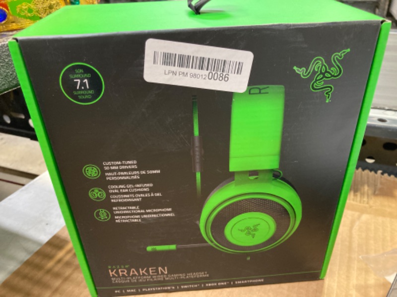 Photo 4 of Kraken Wired 7.1 Surround Sound Gaming Headset for PC, PS4, PS5, Switch, Xbox X|S And Xbox One----factory sealed 