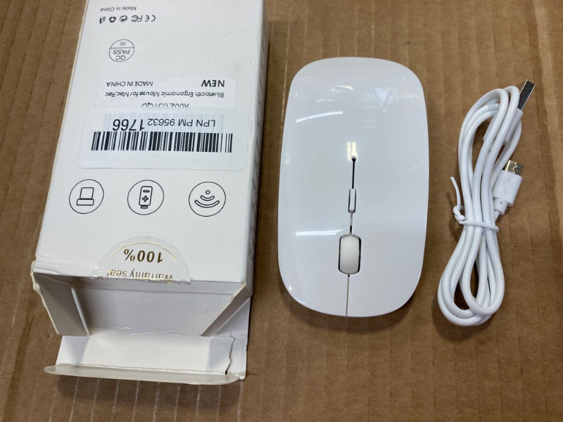 Photo 1 of Bluetooth Ergonomic Mouse for Mac,Rechargeable Wireless Bluetooth Mouse,2.4G Wireless Mice 4 Button and 3 Adjustable DPI for Laptop/Computer/Windows  