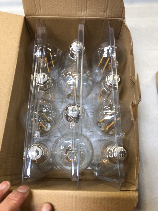 Photo 2 of 12-Pack Vintage 7W ST58 LED Edison Light Bulbs 60W Equivalent, 850Lumens, 3000K Soft Warm White, E26 Base LED Filament Bulbs, CRI90+, Antique Glass Style Great for Home, Bedroom, Office, Non-Dimmable