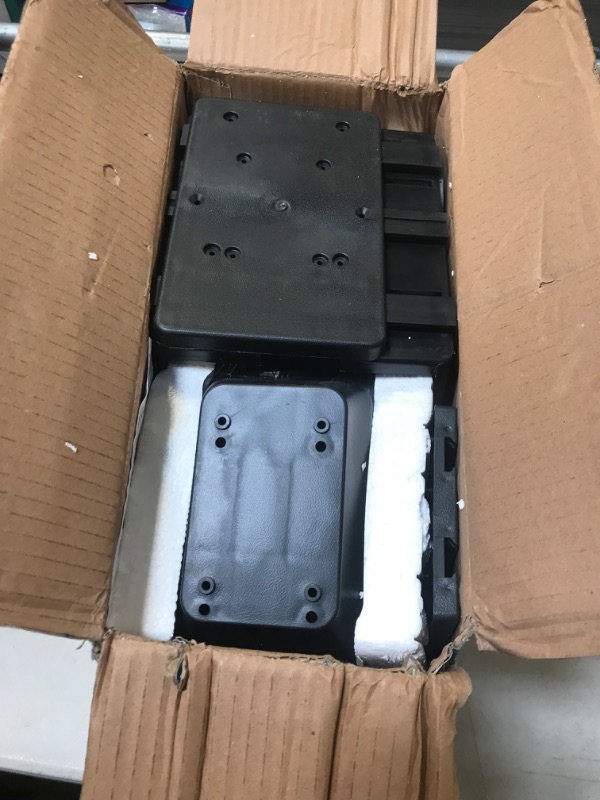 Photo 1 of Tocsho Armrest Box Double Layer Front Center Console Black Leather with Charging 7 USB Ports for Universal Car black line