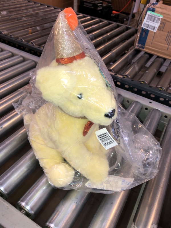 Photo 2 of FAO Schwarz 12" Labrador Plush Cuddly Stuffed Animal with Party Hat