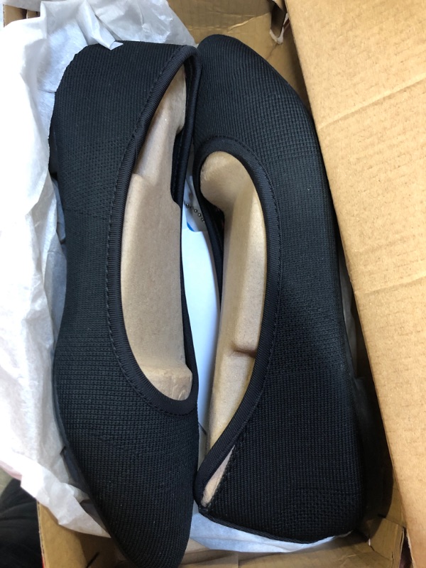 Photo 1 of BLACK FLAT SHOES SIZE 9.5