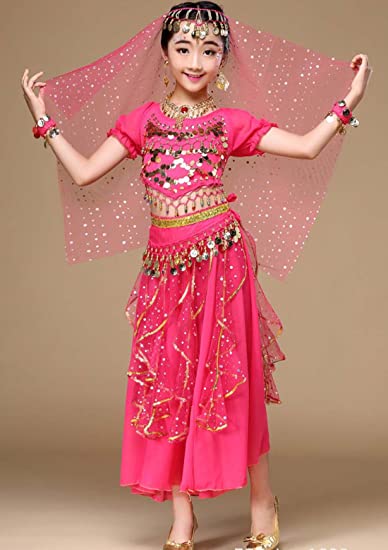 Photo 1 of Astage Girl Belly Dance Sequin Indian Dance Costume Halloween Wear Carnival Sets 9-11Y