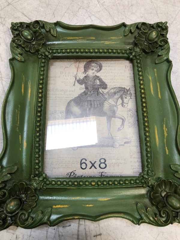 Photo 3 of 6x8 Picture Frame Baroque Picture Frames 6x8 Shabby Chic Photo Frames 8 x 6 in Moss Green 6x8 Moss Green