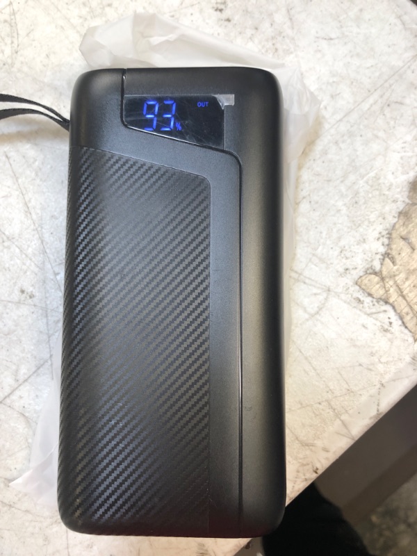 Photo 2 of ONLYNEW Power Bank 32000 mAh Portable Charger: PD 20W Super Fast Charger with Powerful Flashlight - Black