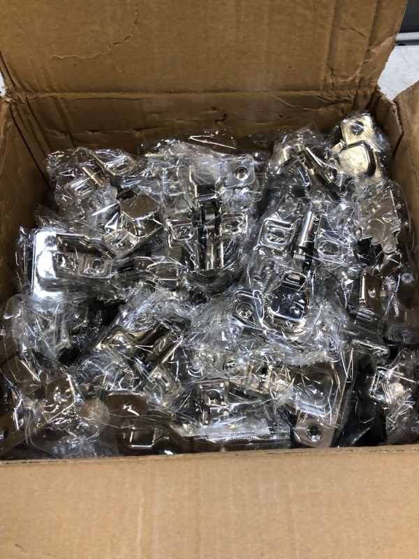 Photo 2 of 60 Pack Soft Close Cabinet Door Hinges for 1/2" Partial Overlay Cupboard, 100 Degree Opening Angel, Stainless Concealed Kitchen Cabinet Hinges with Mounting Screws and Manual 60 1/2 Inch