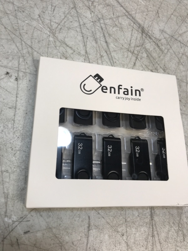 Photo 2 of Enfain 32GB USB 2.0 Memory Sticks 10 Pack Matte Black Flash Drives for Document Backup & Distribution 32GB All Black