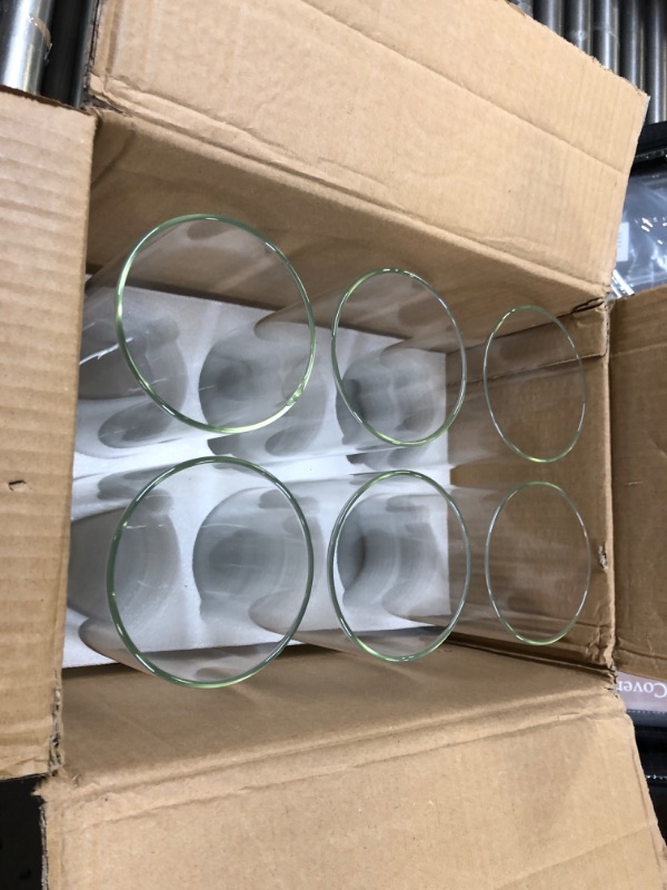 Photo 2 of 6 Pcs Glass Cylinder Vases Bulk for Centerpieces Decorative Tall Cylinder Vase Floating Candle Holders Clear Flower Vase for Tables Wedding Party Home...
