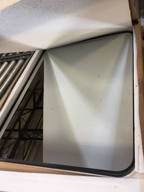 Photo 1 of rozycher Black Rectangle Mirror 22x30 Inch, Large Wall Mounted Mirror for Bedroom, Black Bathroom Mirror for Wall, Rounded Rectangle Mirrors for Bathroom, Living Room, Bedroom, Entryway, Office Black 22x30 Inch