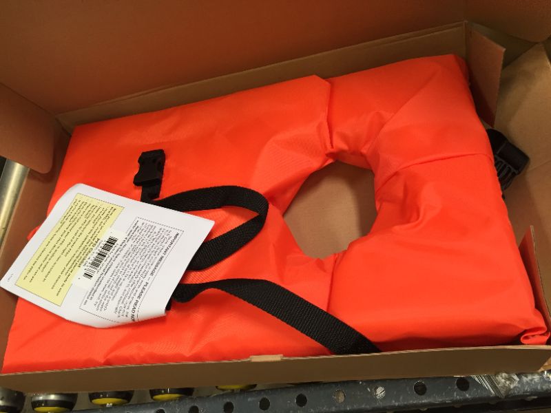 Photo 2 of Airhead Adult Type II Keyhole Life Jacket, Coast Guard Approved, Orange