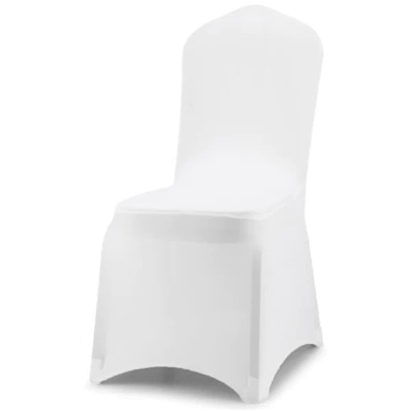 Photo 1 of 2PC - White Stretch Banquet Spandex Chair Cover