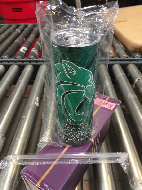 Photo 1 of 1 PC STEM MAGNET ACADEMY 20 OZ STAINLESS STEEL SKINNY TUMBLER WITH LID, GREEN WILDCATS