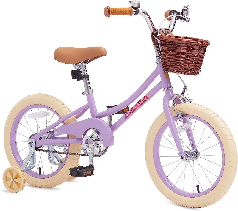 Photo 1 of ACEGER Girls Bike with Basket, Kids Bike for 3-13 Years, 14 inch with Training Wheels, 16 inch with Training Wheels and Kickstand, 20 inch with Kickstand but no Training Wheels.
