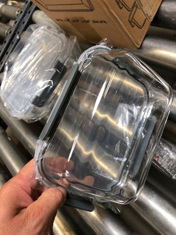 Photo 1 of 1----30 oz]Glass Meal Prep Containers,Glass Food Storage Containers,Airtight Glass lunch Containers with Lids - BPA-Free Microwave, Oven, Freezer and Dishwasher Gray